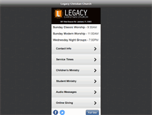 Tablet Screenshot of legacychristian.com